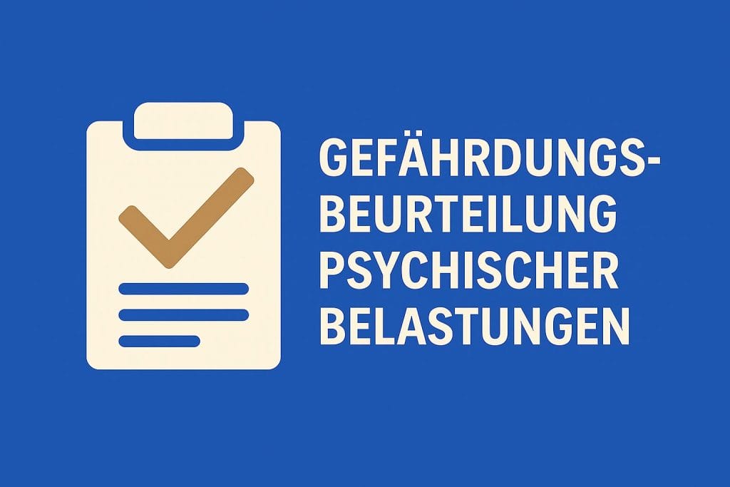 Gefährdungsbeurteilung psychischer Belastungen Symbol mit Haken